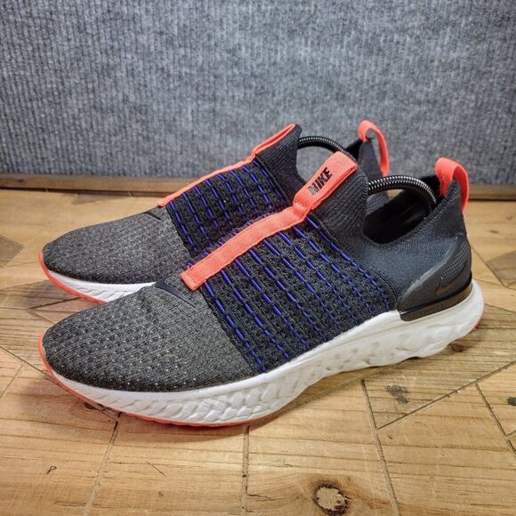 Nike React Phantom Flyknit Men's 11.5 M Athletic Run Shoes Sneakers Blue Gray - Picture 2 of 11